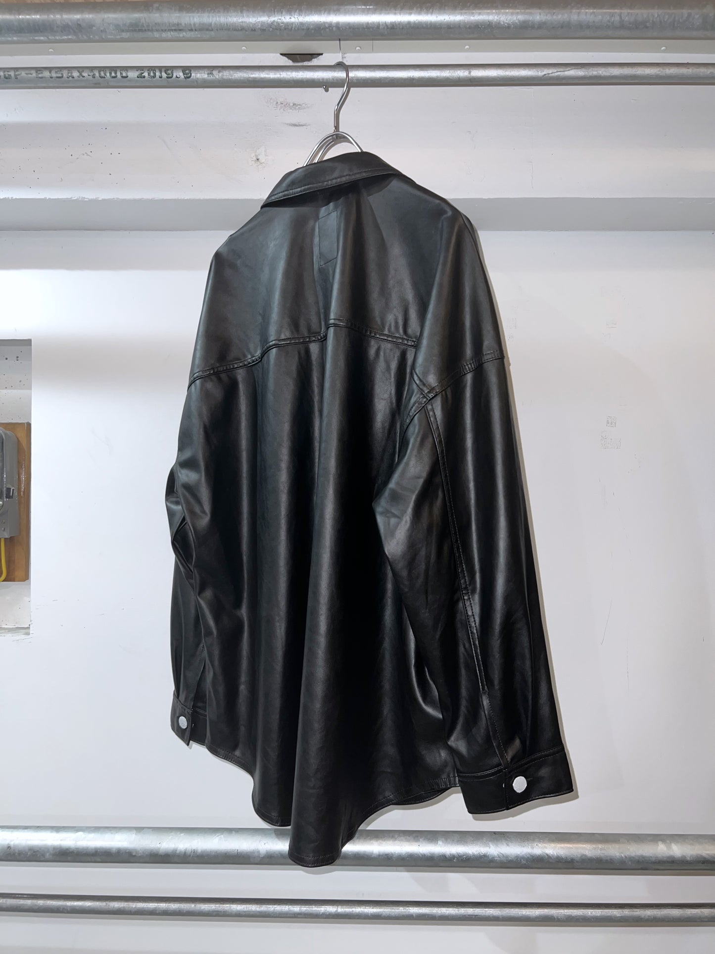 GAP PU Leagher Oversized Boxy Shirt Jacket