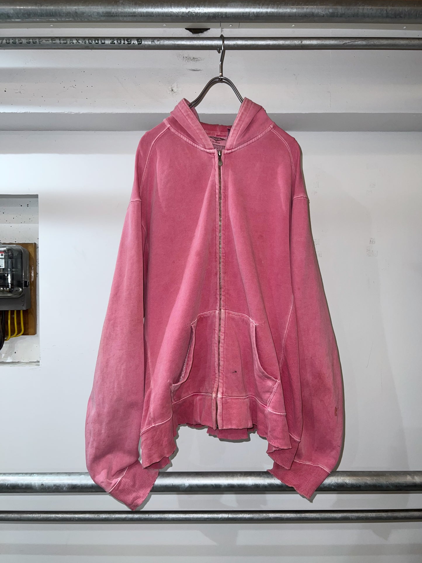 00s Pigment Dyed Loose Zip-Up Hoodie