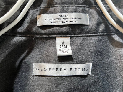 Geffrey Beene Grey Sateen Shirt