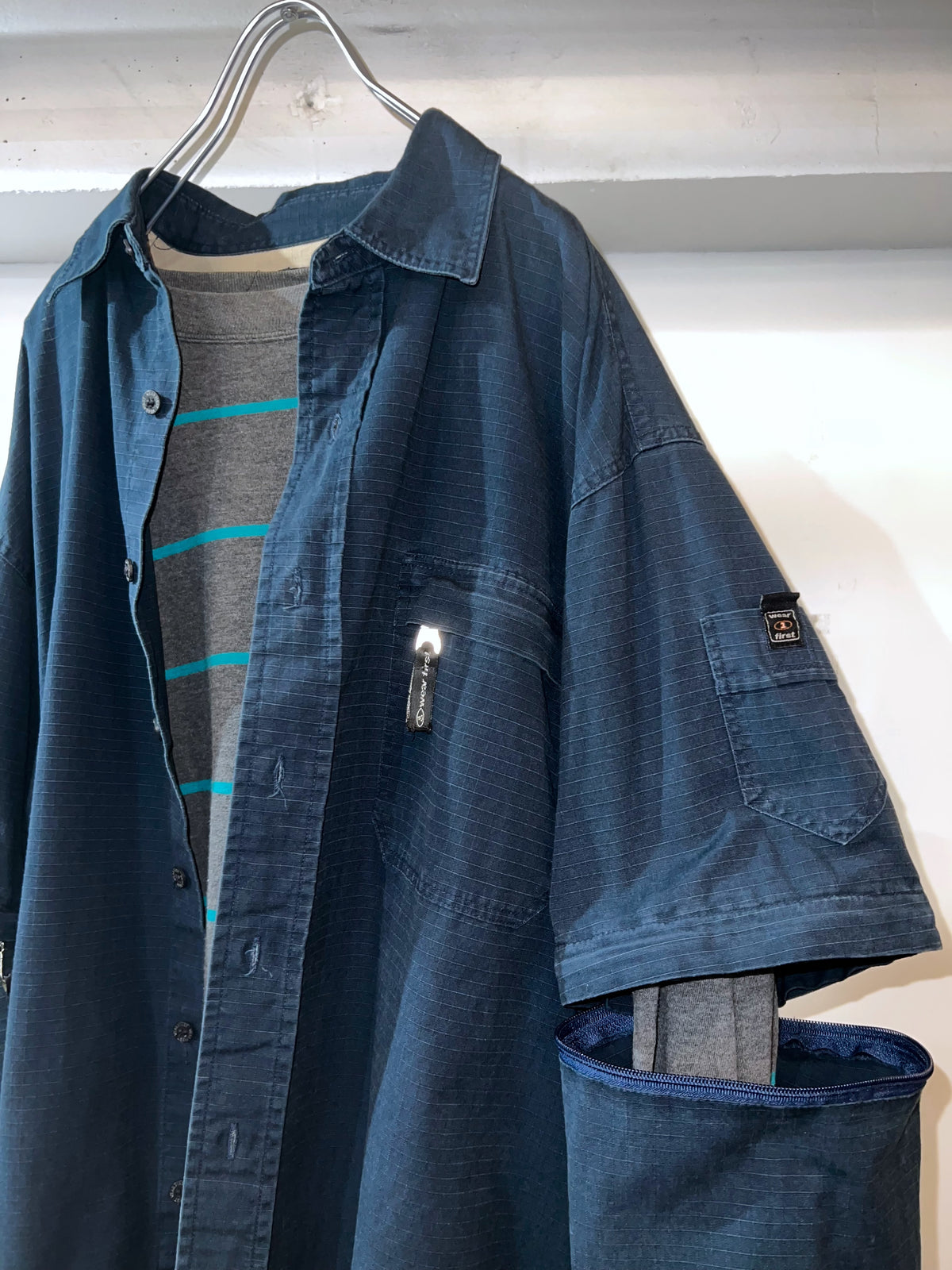 00s WEAR FIRST Ripstop 2Way Zip-Off Shirt