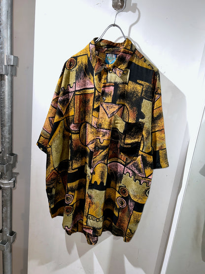 Vintage Abstract Rayon Shirt
