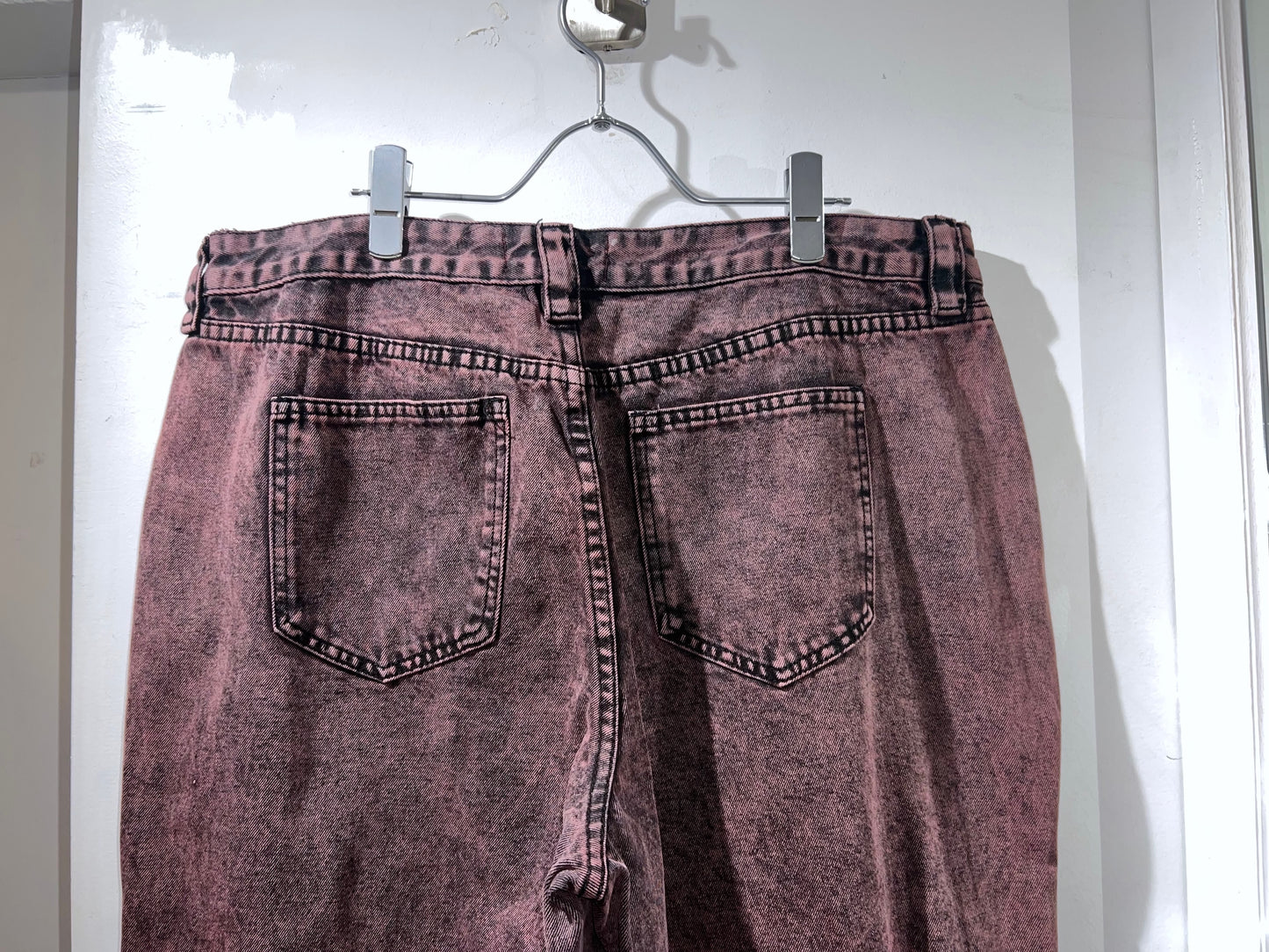 Pink Stonewash Baggy Denim Pants