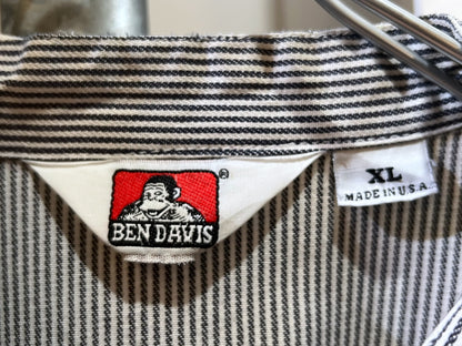 Ben Davis Hickory Striped Stand Collar WorkShirt