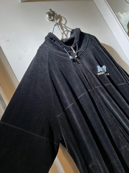 00s Mecca Oversized Velour Zip Up Hoodie