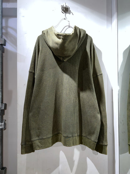 NoBo Loose Oversized Waffle Zip-Up Hoodie