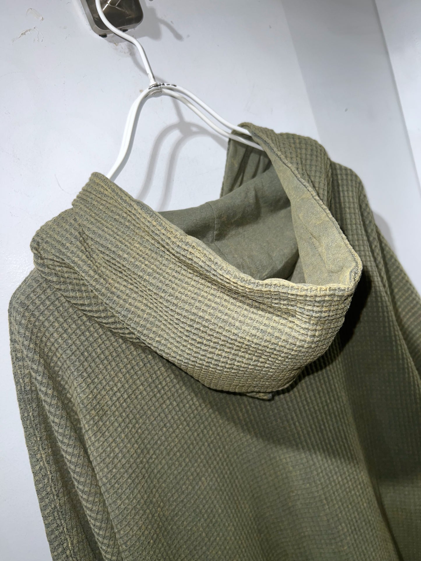 NoBo Loose Oversized Waffle Zip-Up Hoodie