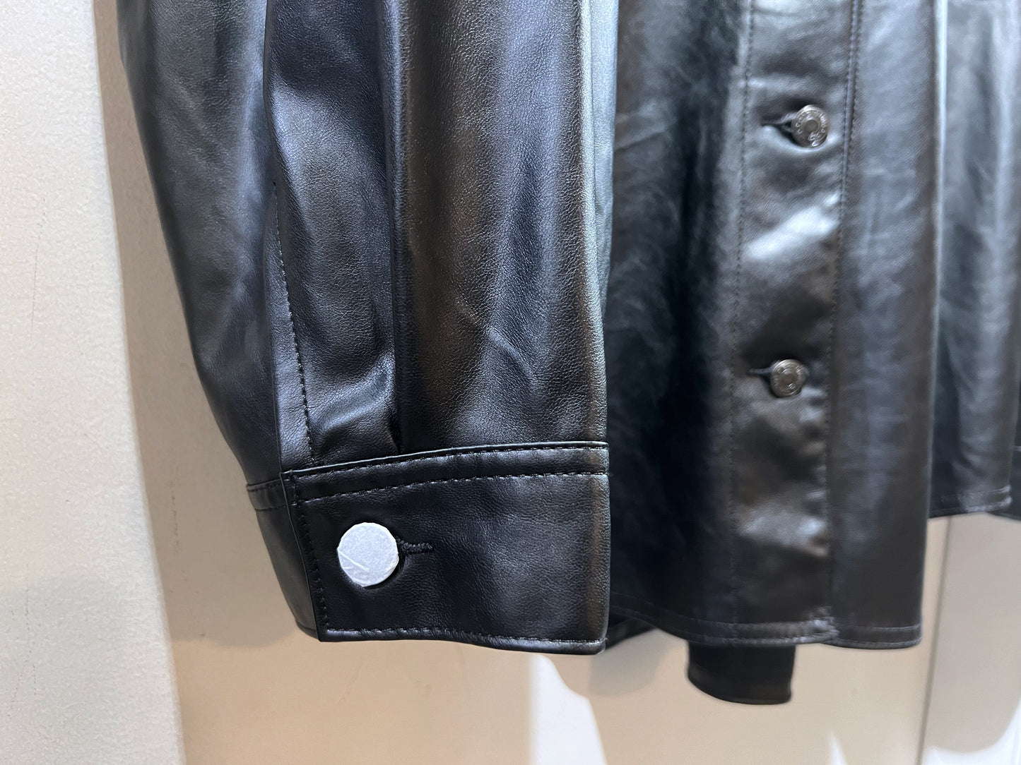 GAP PU Leagher Oversized Boxy Shirt Jacket
