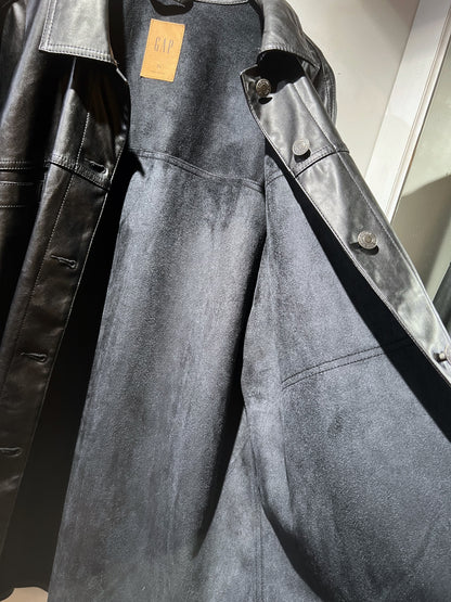 GAP PU Leagher Oversized Boxy Shirt Jacket