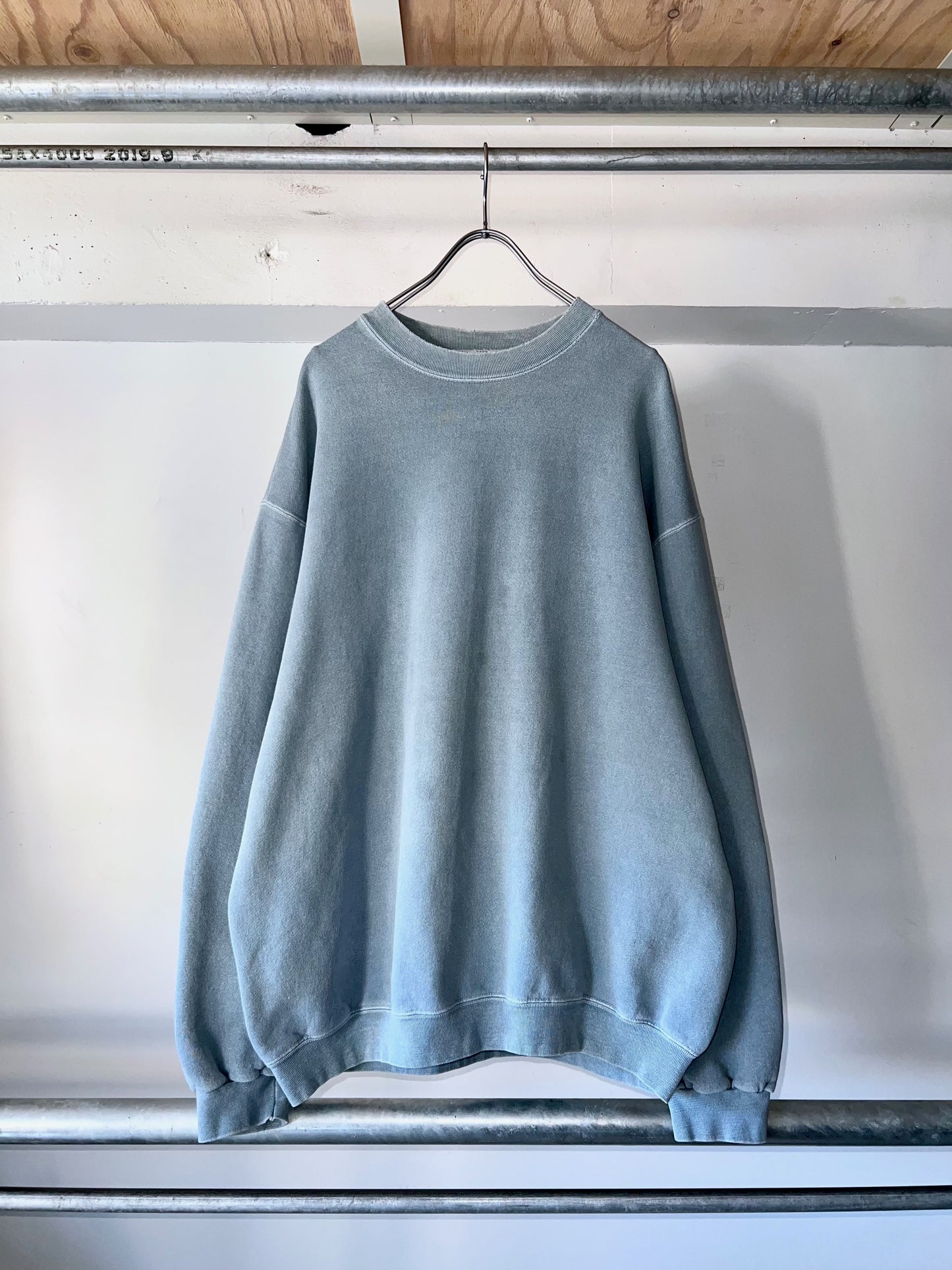 vintage Pigment Dye Crew Neck Sweatshirt