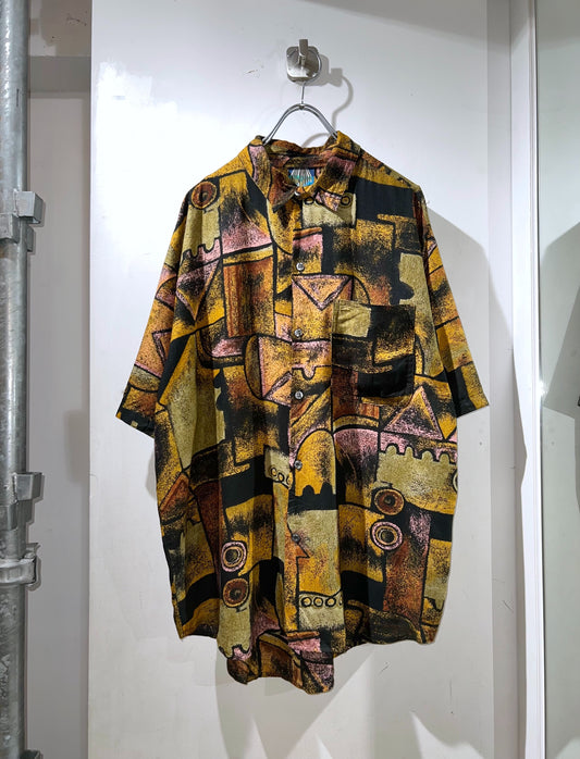 Vintage Abstract Rayon Shirt
