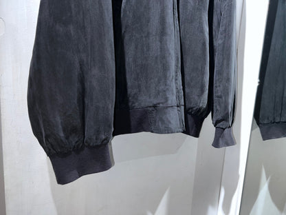 old Silk Zip-Up Blouson