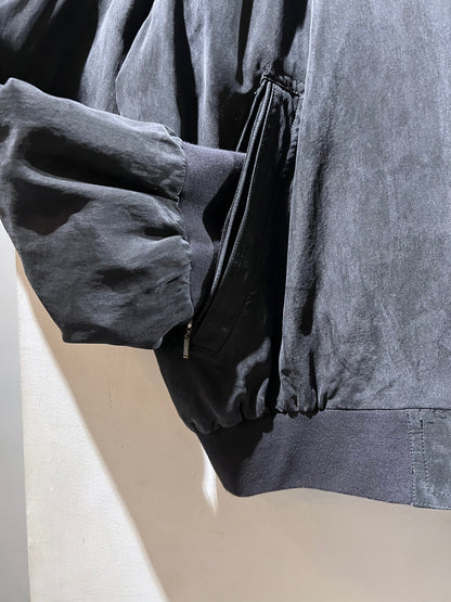 old Silk Zip-Up Blouson