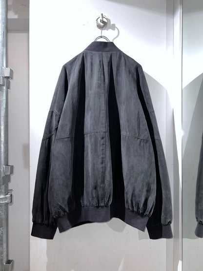 old Silk Zip-Up Blouson