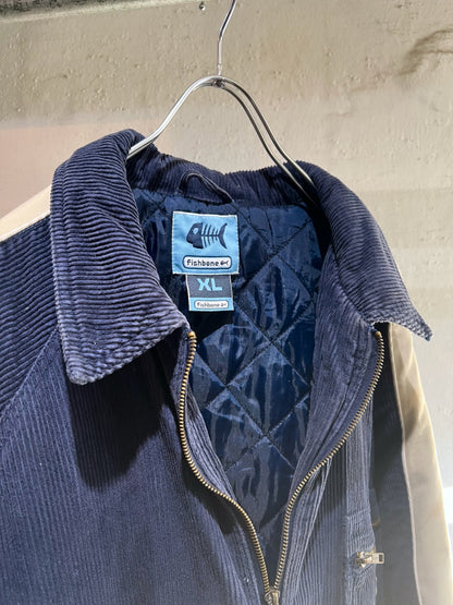 Fishbone Euro Vintage Corduroy Zip-Up Jacket