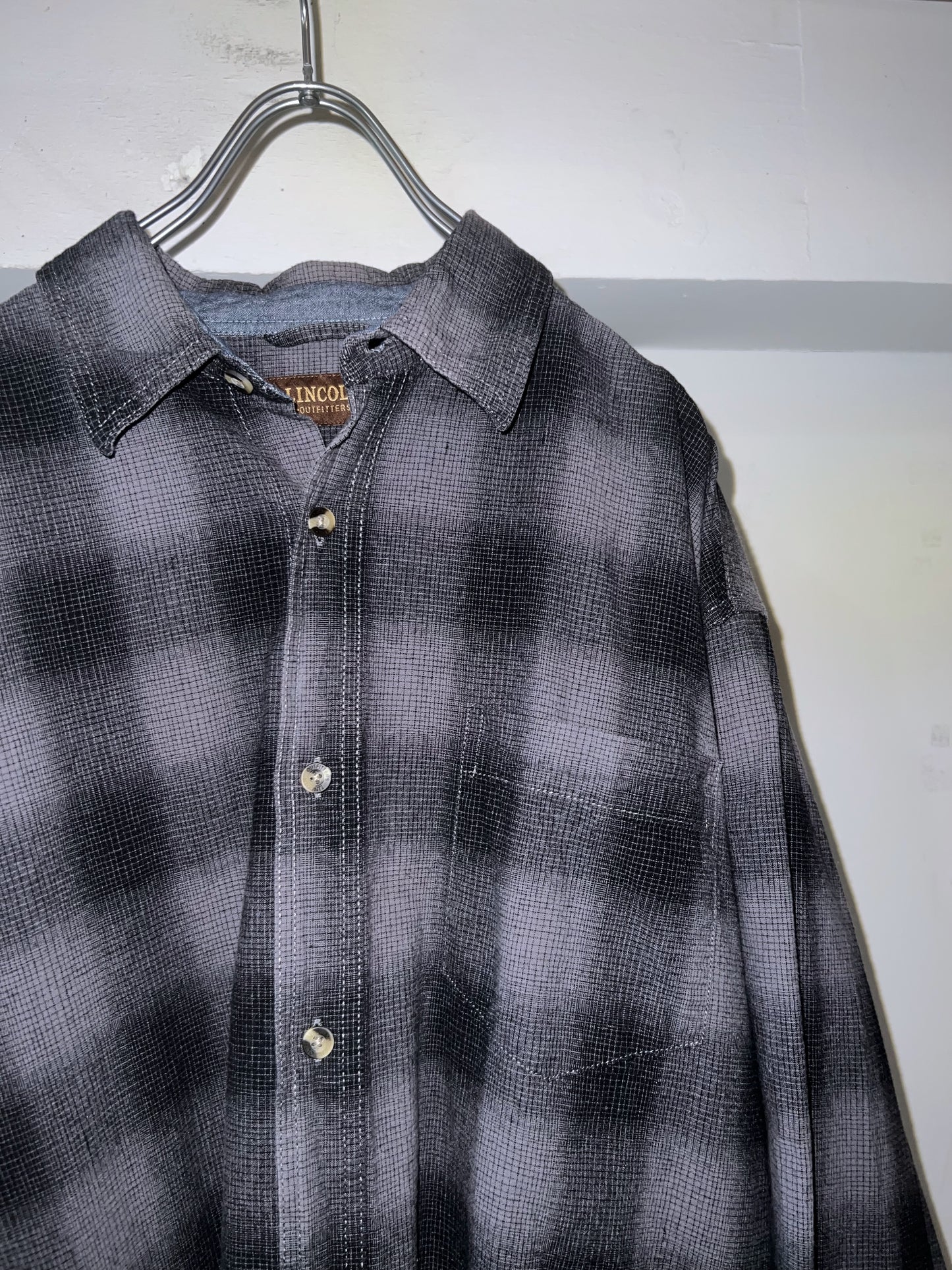 Old Lincoln Cotton Ombre Check Shirt