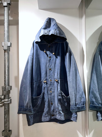 90's Denim Hooded Jacket