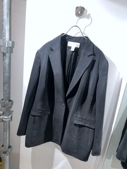 Vintage Black Silk Tailored Jacket