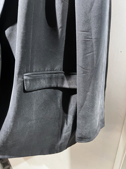 Vintage Black Silk Tailored Jacket