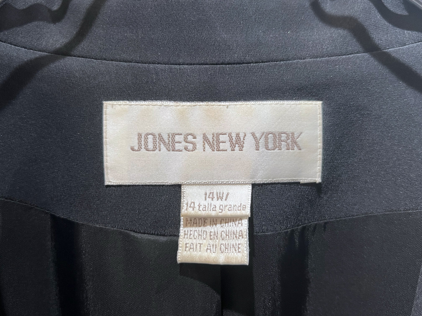 Vintage Black Silk Tailored Jacket
