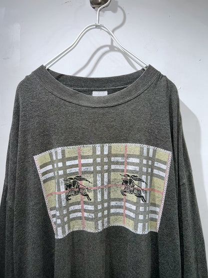 90s Vintage Oversized Nova Check L/S T-shirt