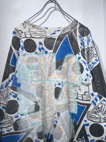 Rare 90s Vintage AllOver Printed Sweat