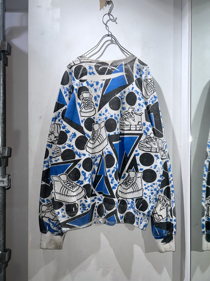 Rare 90s Vintage AllOver Printed Sweat