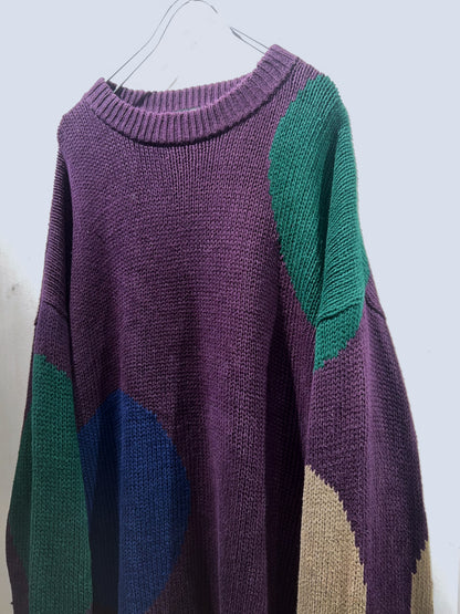 90s STRUCTURE Ramie-Cotton Knit Sweater