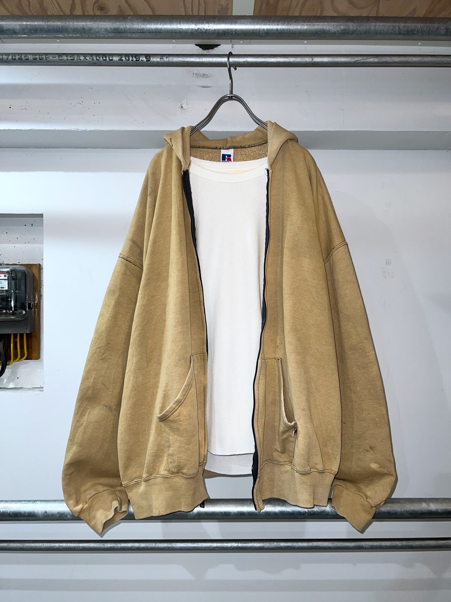 90s Russell Athletics Oversized Zip-Up Hoodie