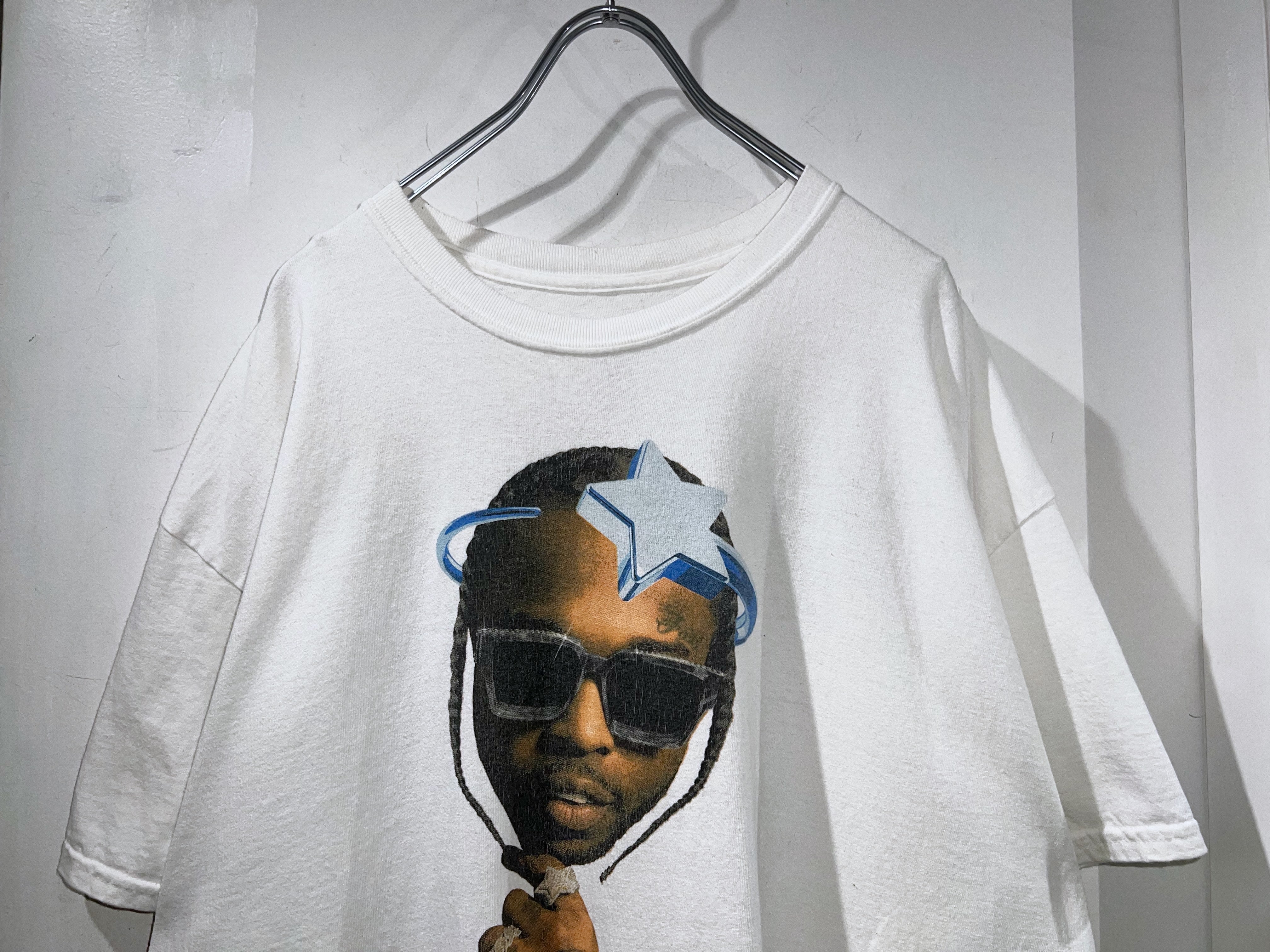 レア 稀少 POP SMOKE ×VLONE ビッグプリントTシャツ 両面 King of Pop Smoke Vlone Double Sided Faith Track List Black