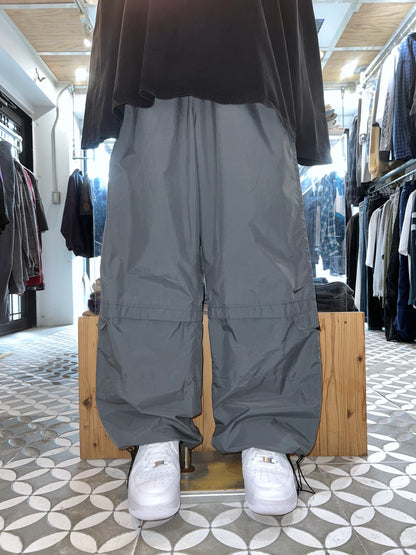 00s NIKE Grey Wideleg Nylon Pants