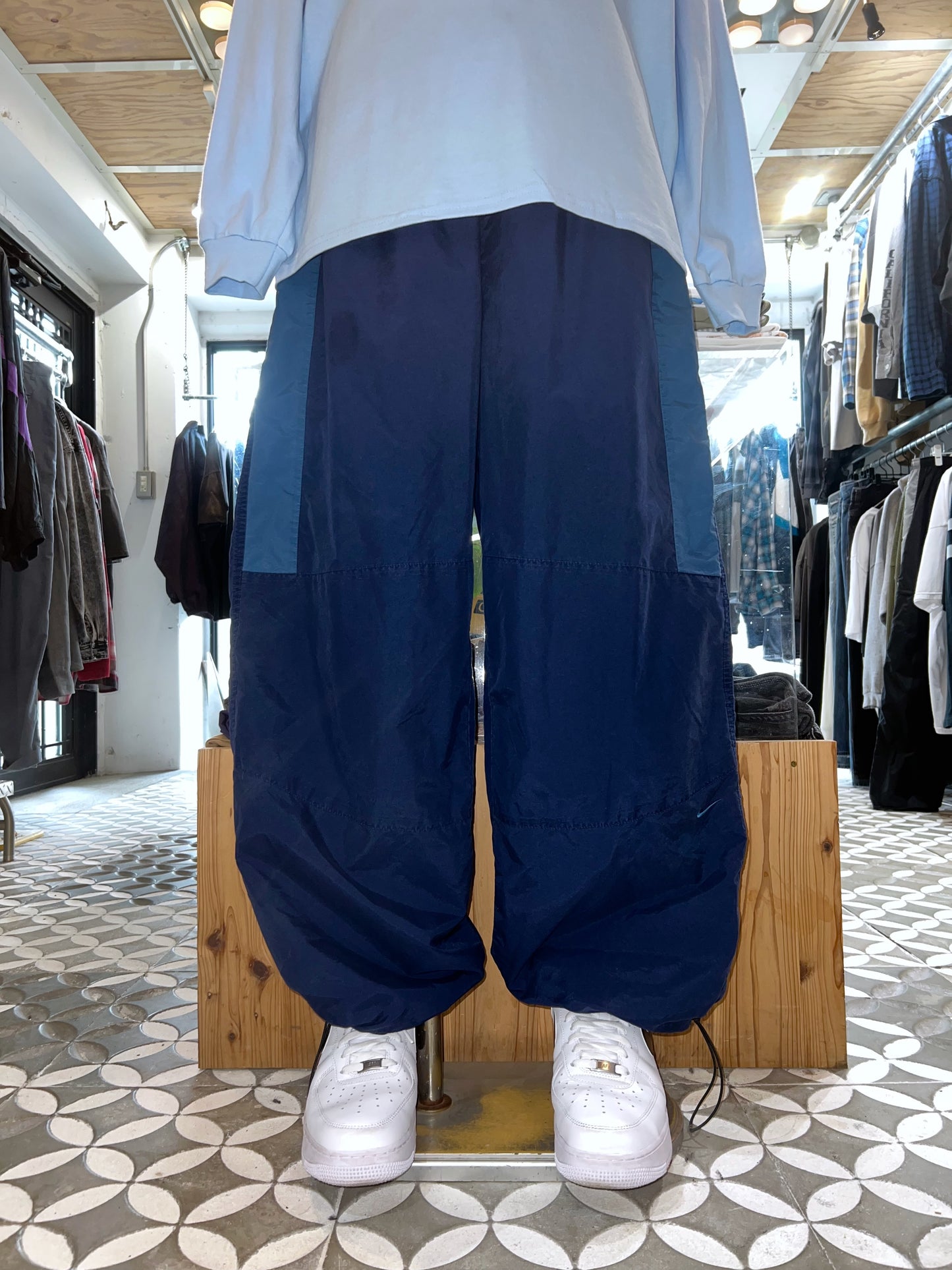 Old Nike Wideleg Nylon Pants