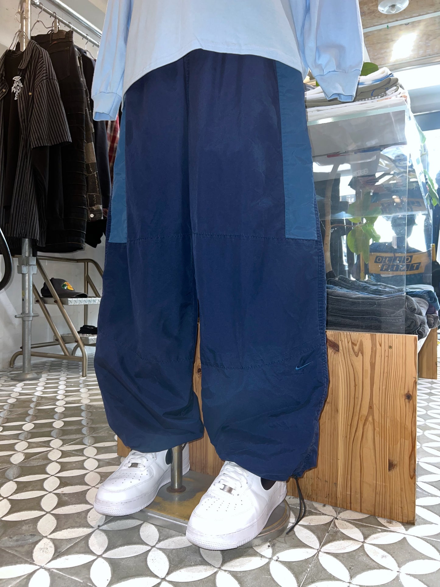 Old Nike Wideleg Nylon Pants