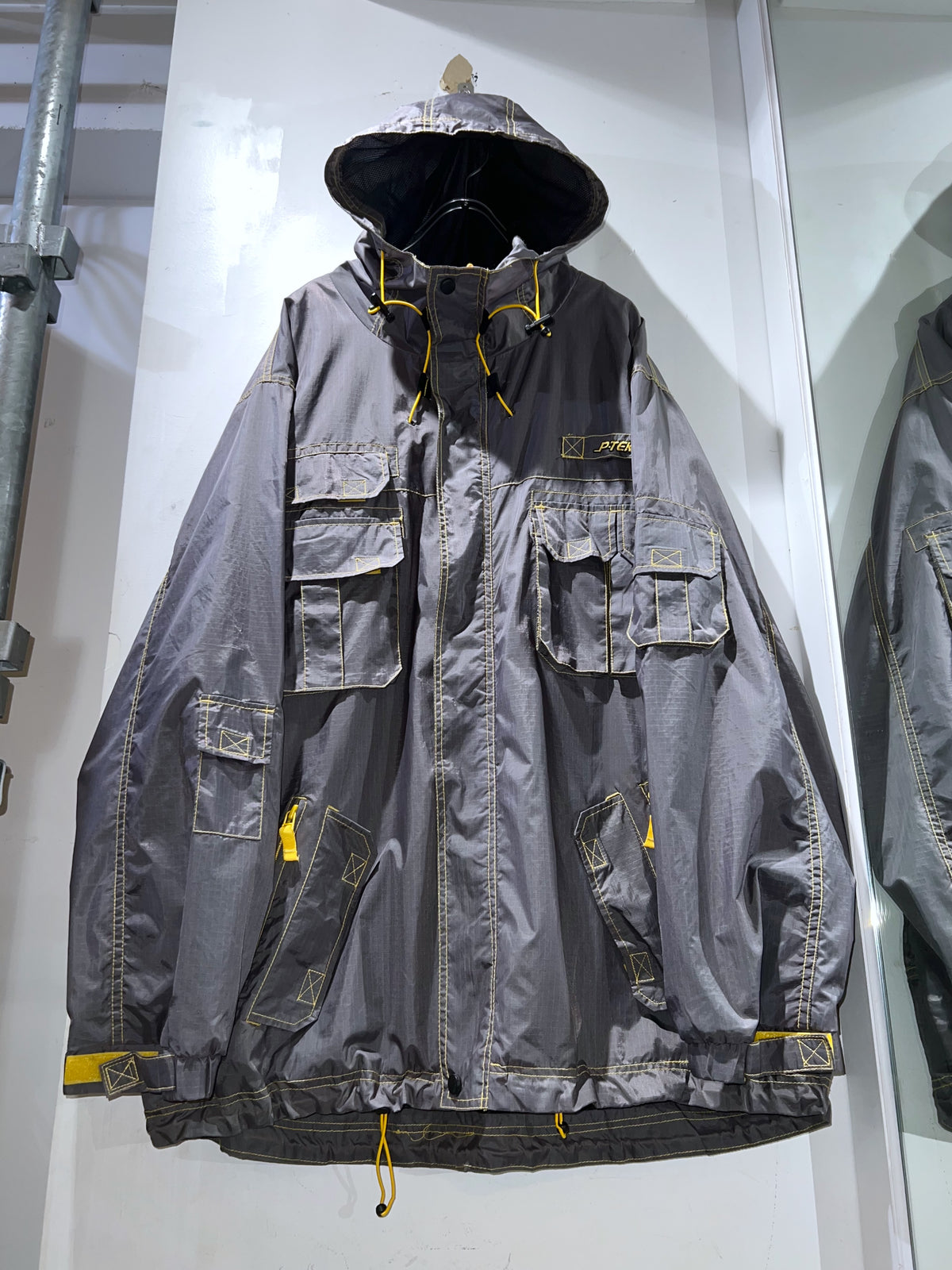 Y2K P-TEK Multi Pocket Nylon Hooded Jacket