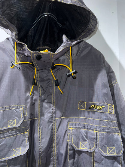 Y2K P-TEK Multi Pocket Nylon Hooded Jacket