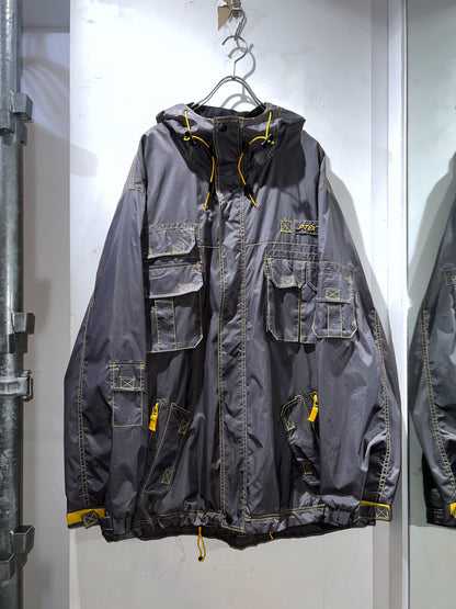 Y2K P-TEK Multi Pocket Nylon Hooded Jacket