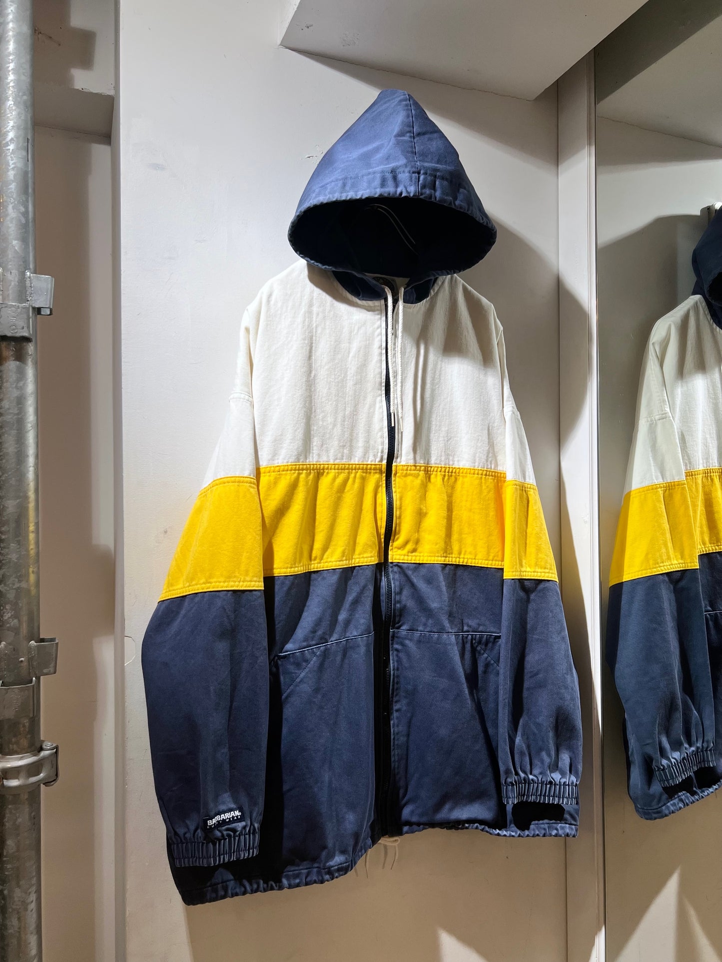 Barbarian Cotton Colorblock Hooded Jacket