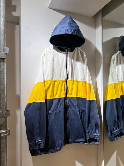 Barbarian Cotton Colorblock Hooded Jacket