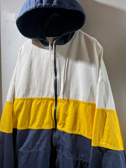 Barbarian Cotton Colorblock Hooded Jacket