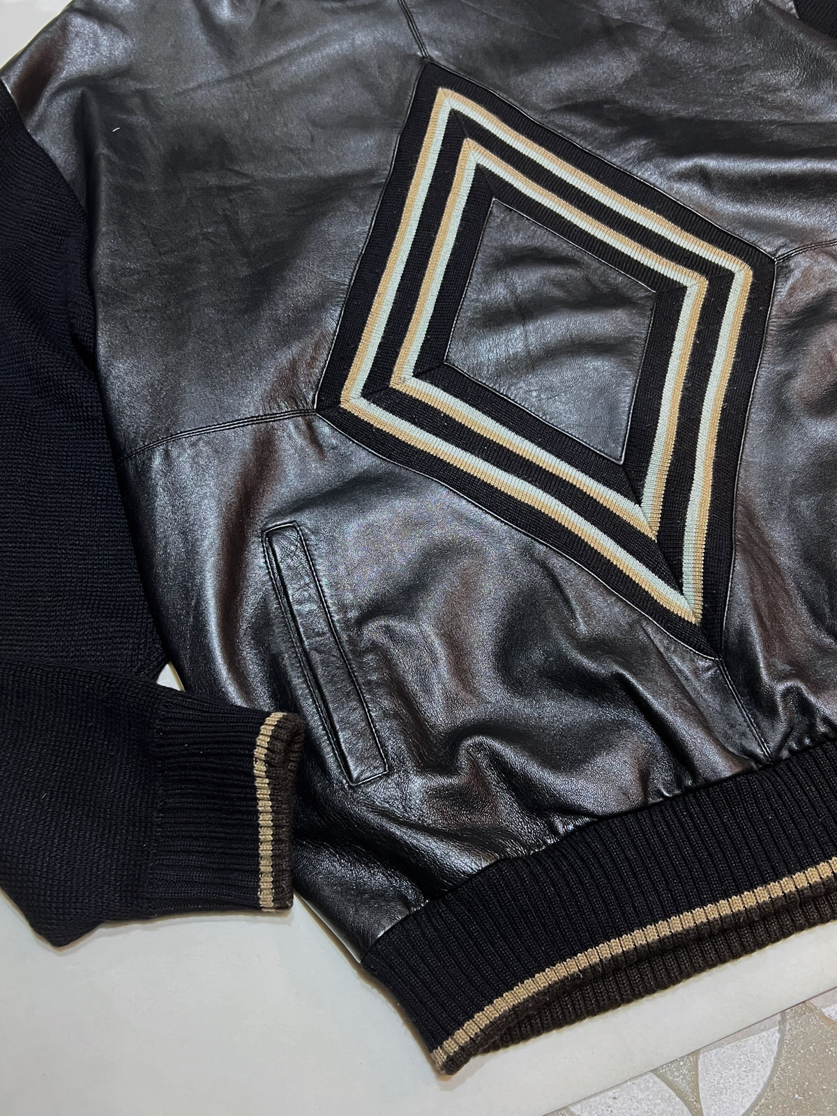 Vintage Maxini Leather Combi Knit
