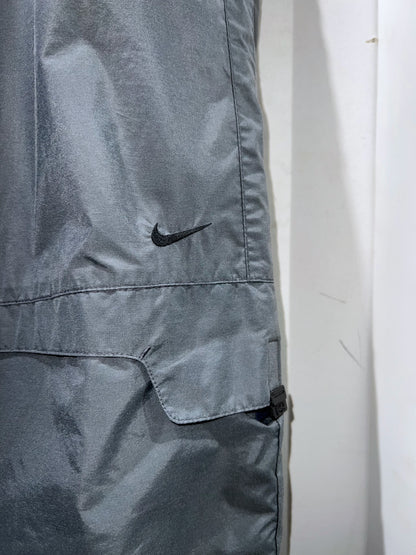 00s NIKE Grey Wideleg Nylon Pants