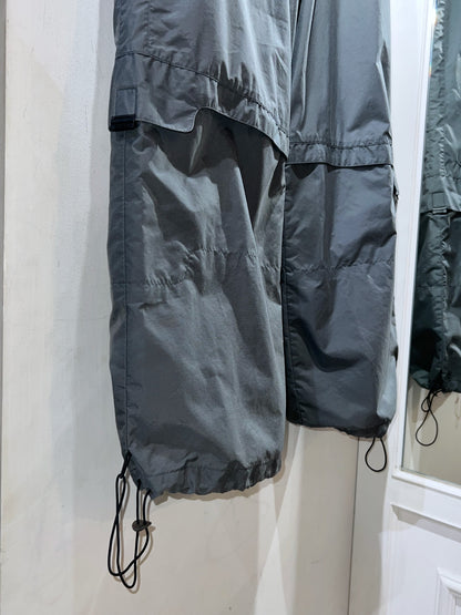 00s NIKE Grey Wideleg Nylon Pants