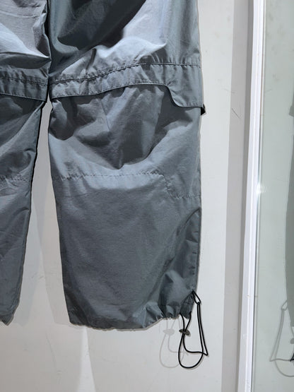 00s NIKE Grey Wideleg Nylon Pants