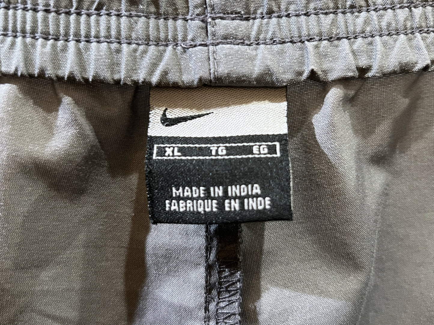 00s NIKE Grey Wideleg Nylon Pants