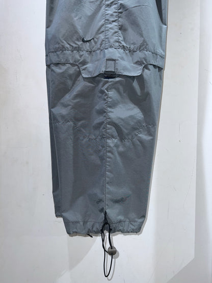00s NIKE Grey Wideleg Nylon Pants