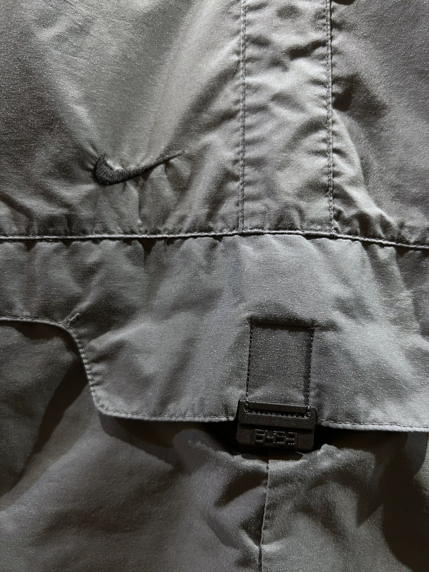 00s NIKE Grey Wideleg Nylon Pants
