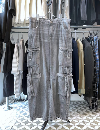 10s Barrel Baggy 8 Pocket Denim Cargo Pants