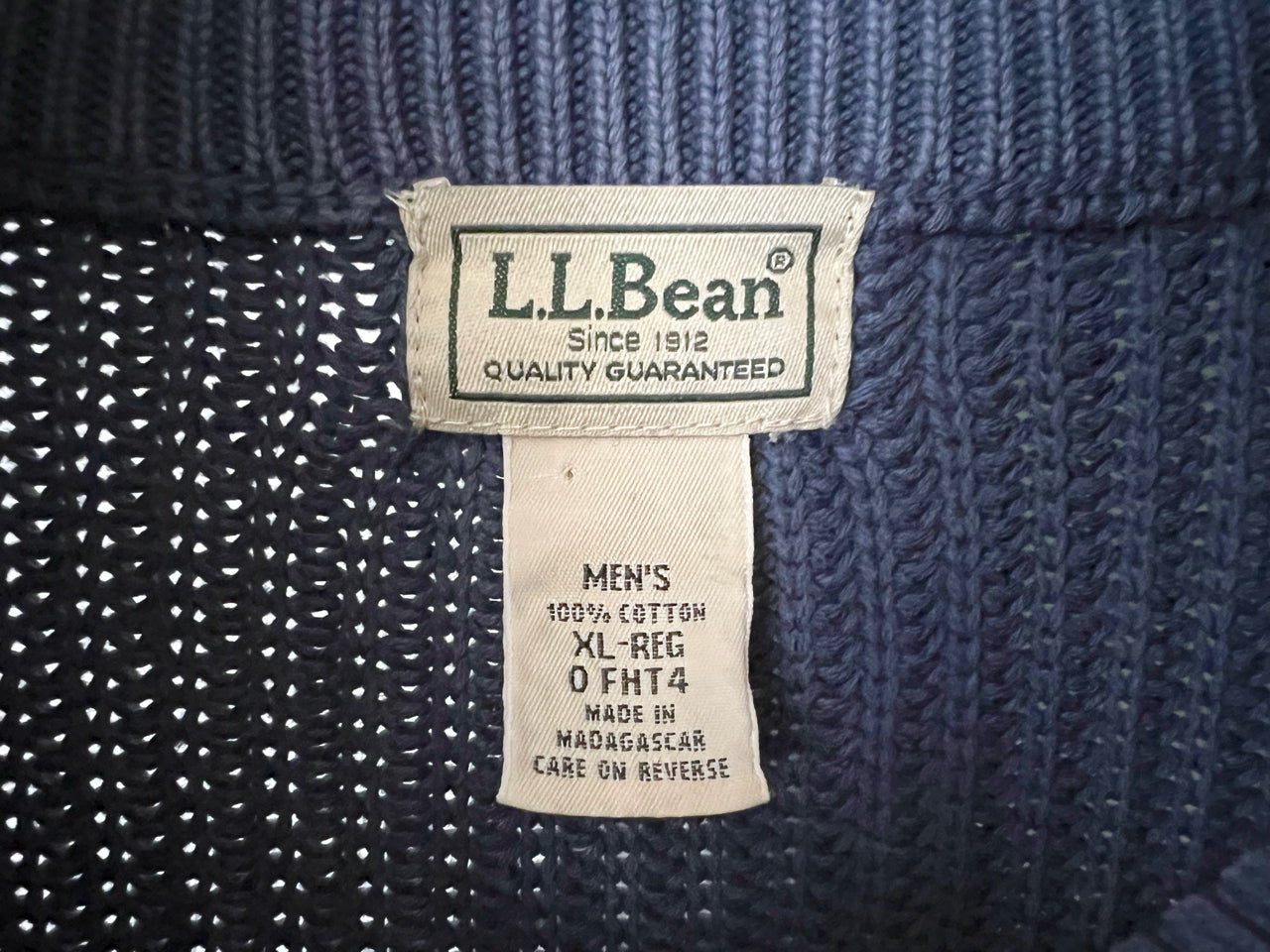 L.L Bean Blue Knitted Blouson