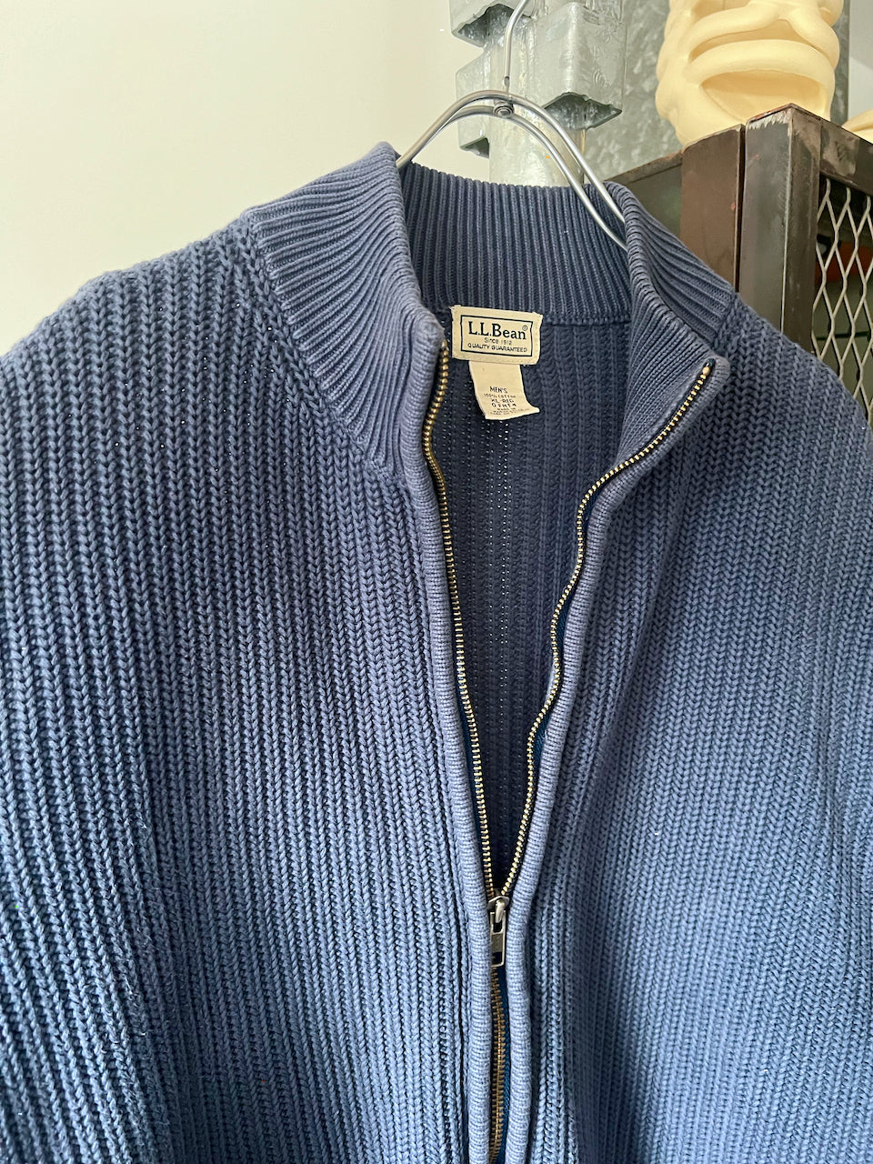 L.L Bean Blue Knitted Blouson