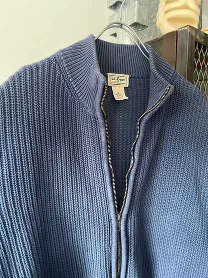 L.L Bean Blue Knitted Blouson