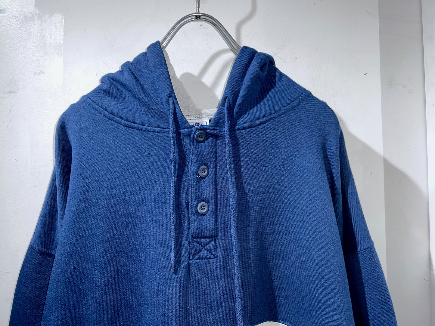 Vintage Colorblock Half-button Hoodie